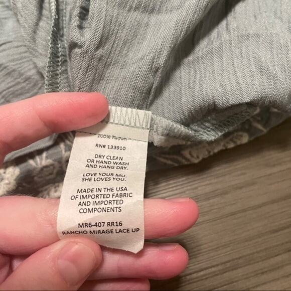 Show Me‎ Your Mumu Rancho Mirage Lace Up Dress Size L - Picture 7 of 10